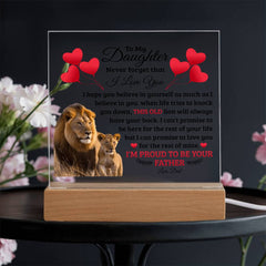 To My Daughter Old Lion – Acrylic Square